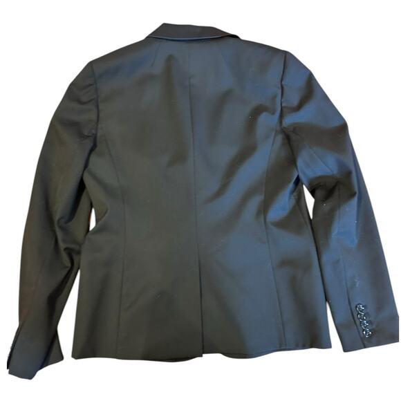 J. CREW Black Wool Blend Blazer 2-button Suit Jacket Work Bossgirl Women's 12 - Picture 3 of 6